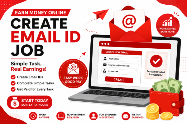 Crate an yahoo email id and share the details with us _ Simple Job Easy Earning
